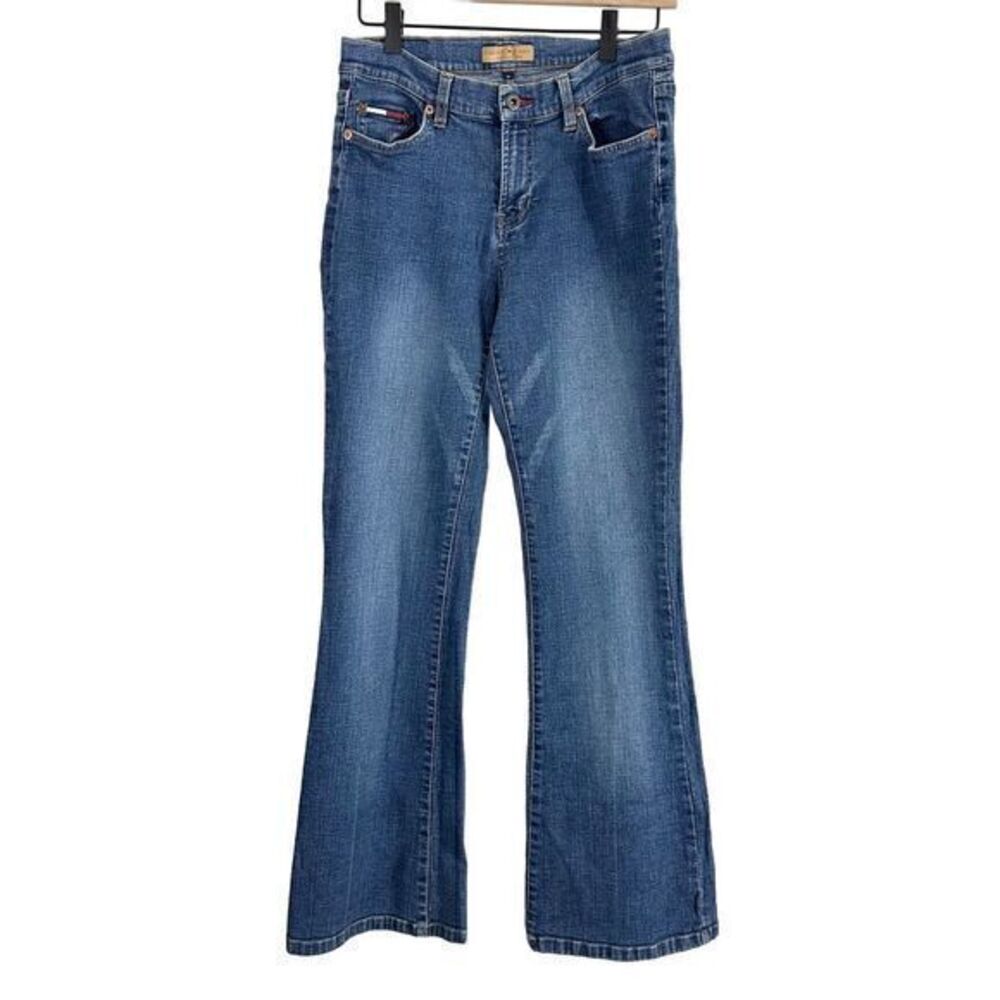 Tommy Jeans Junior's Vintage Retro Bootcut Denim Jeans Blue‎ Size 9 Y2K Casual